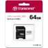 Transcend 64GB Micro SD UHS-I U1 Memory Card with Adapter